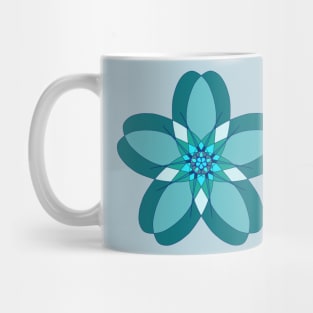 Geometric Blue Flower Mug